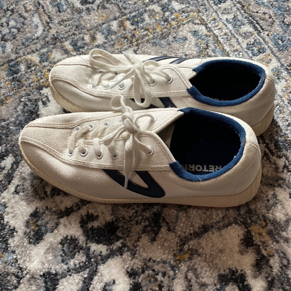 Tretorn blue and white sneakers